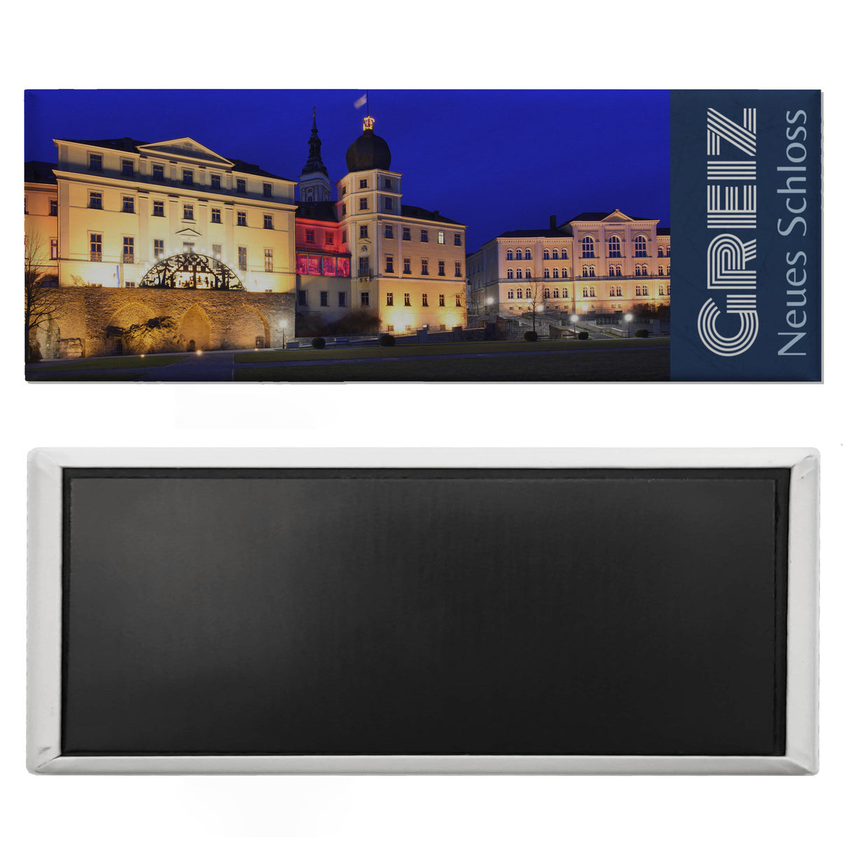 streetline Greiz Neues Schloss Panorama Souvenir Magnet