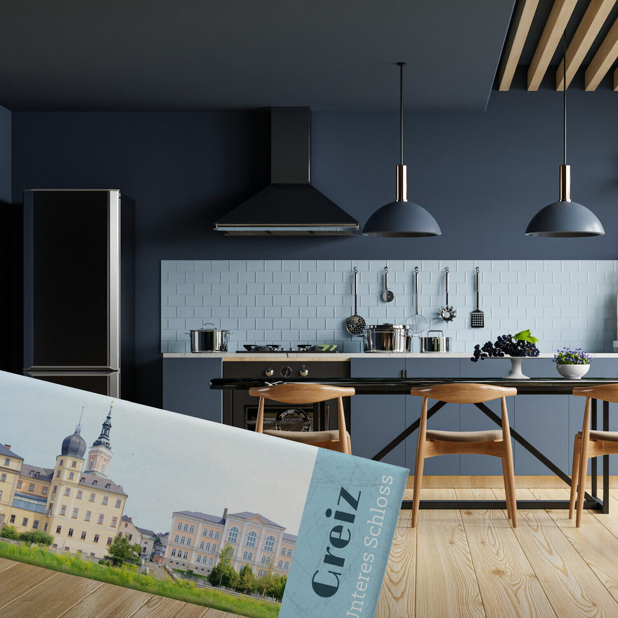 streetline Greiz Unteres Schloss Panorama Souvenir Magnet