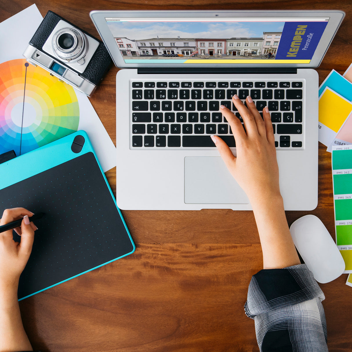 streetline Kempen Peterstraße Panorama Souvenir Magnet