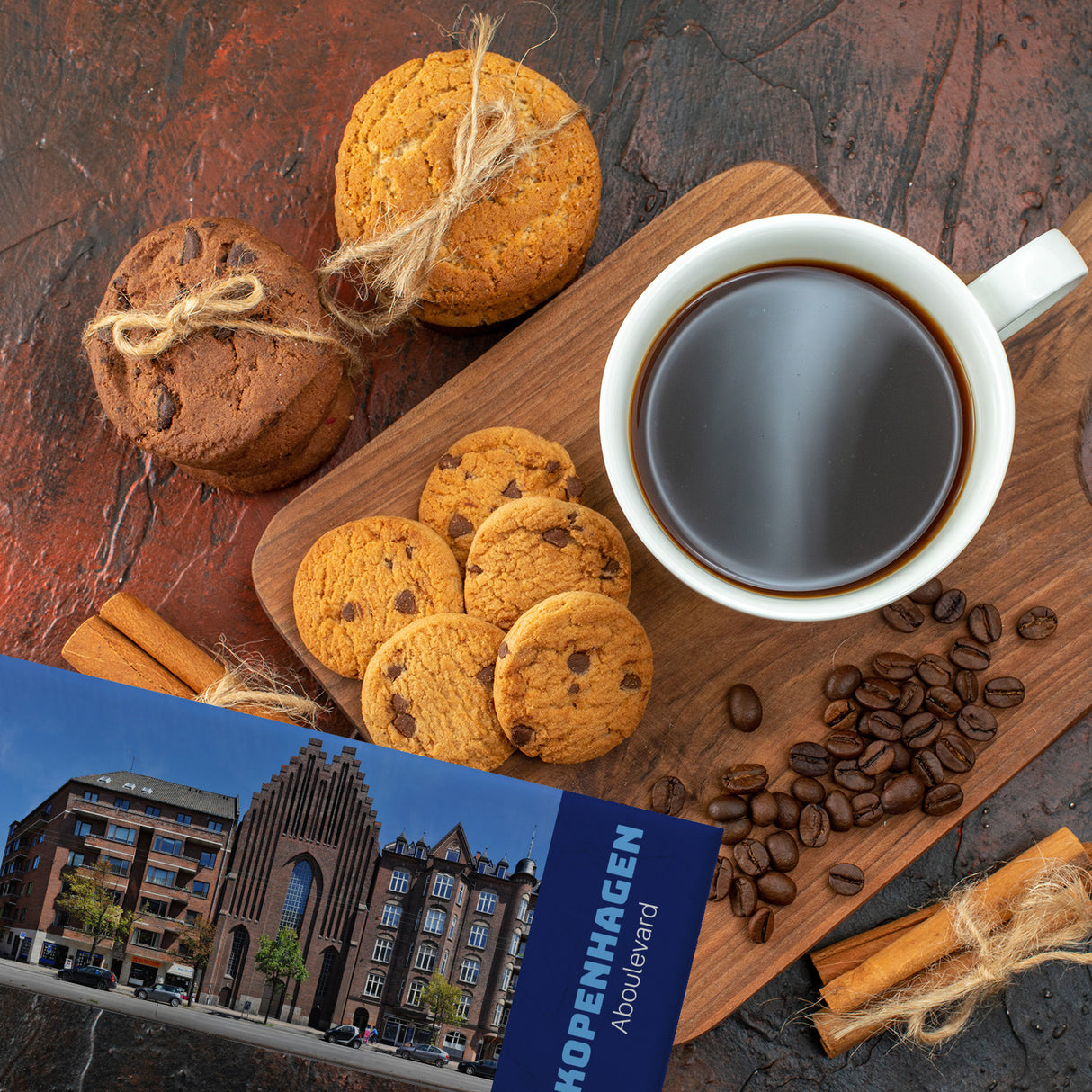 streetline Kopenhagen Aboulevard Panorama Souvenir Magnet