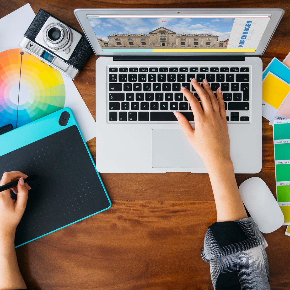 streetline Kopenhagen Universitet Panorama Souvenir Magnet