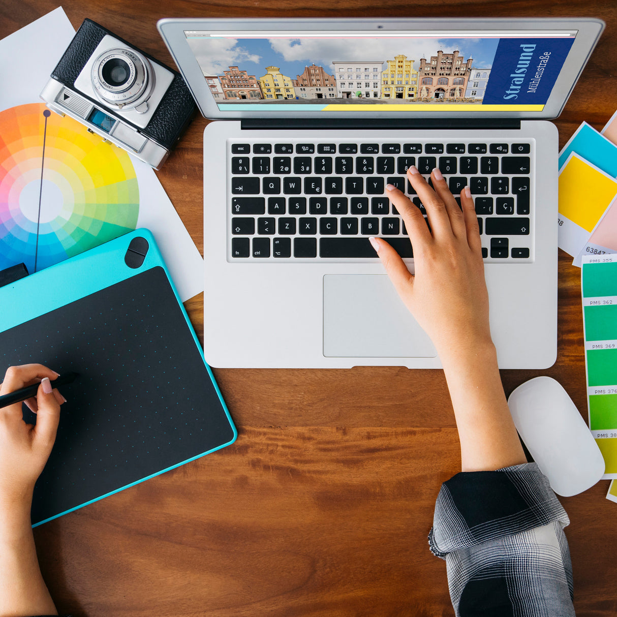 streetline Stralsund Mühlenstraße Panorama Souvenir Magnet