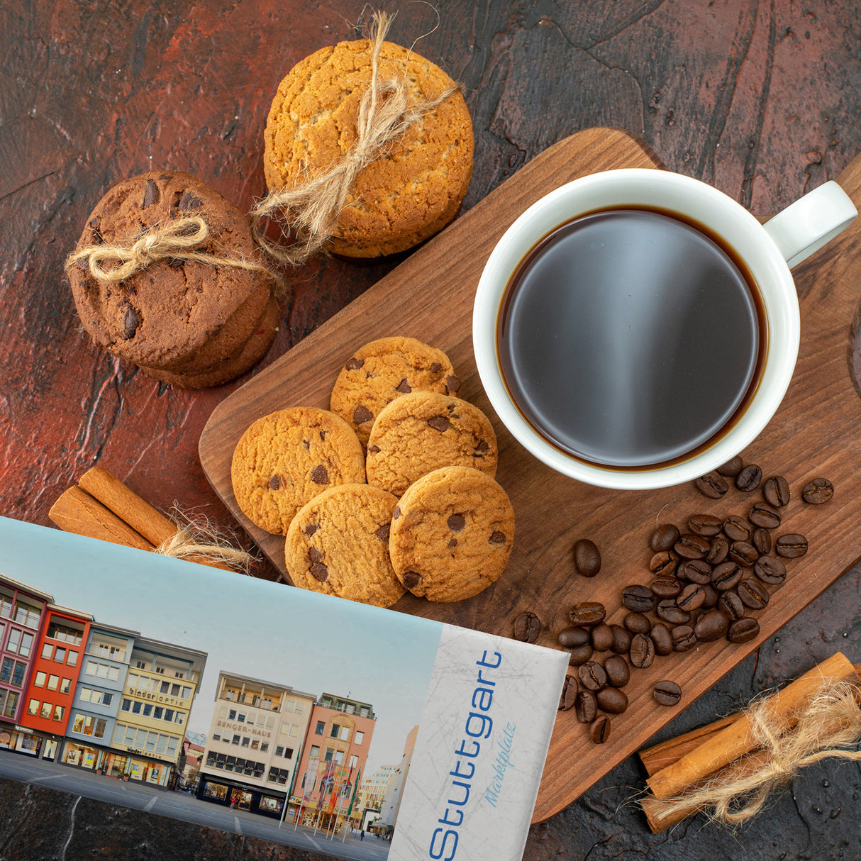 streetline Stuttgart Marktplatz Panorama Souvenir Magnet