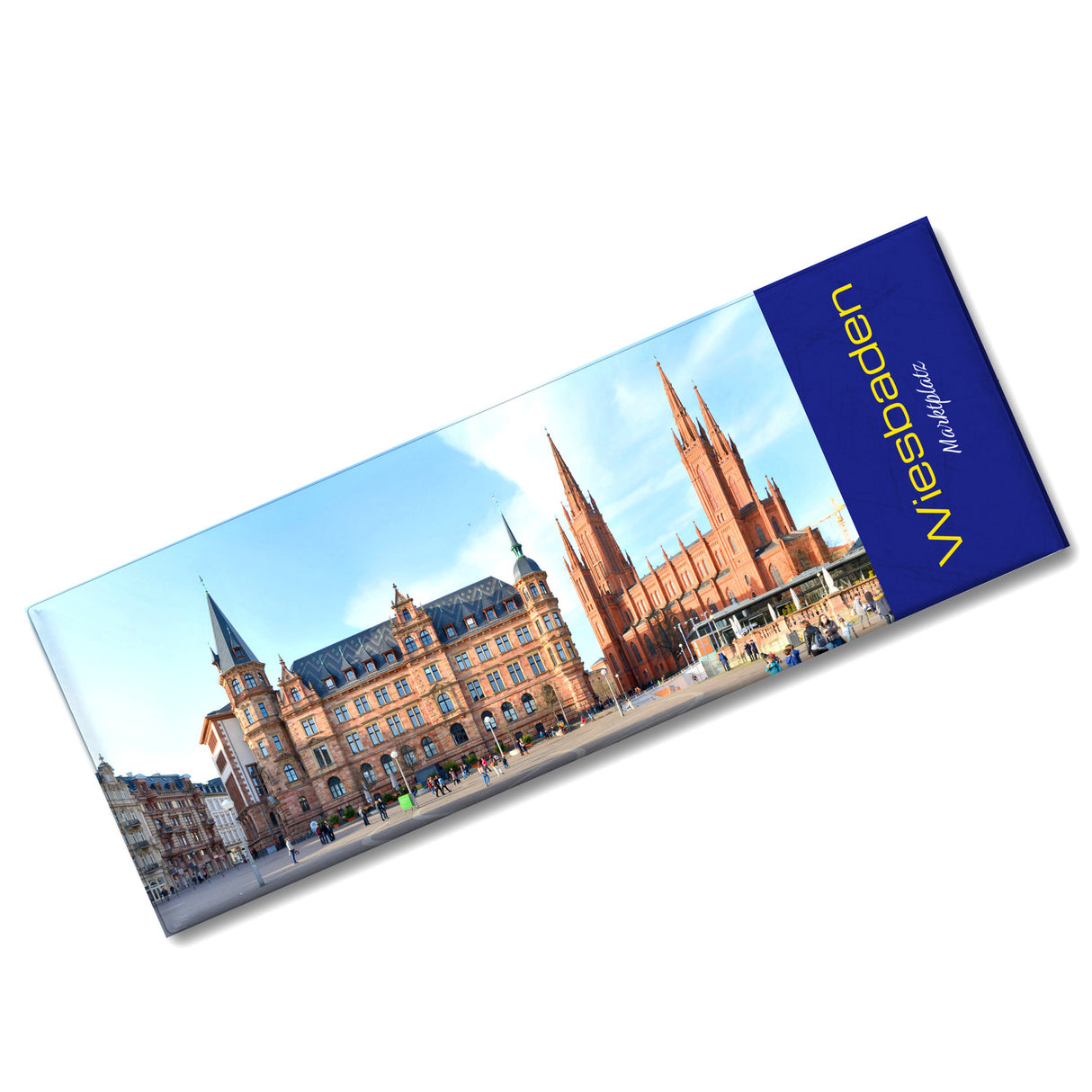 streetline Wiesbaden Marktplatz Panorama Souvenir Magnet