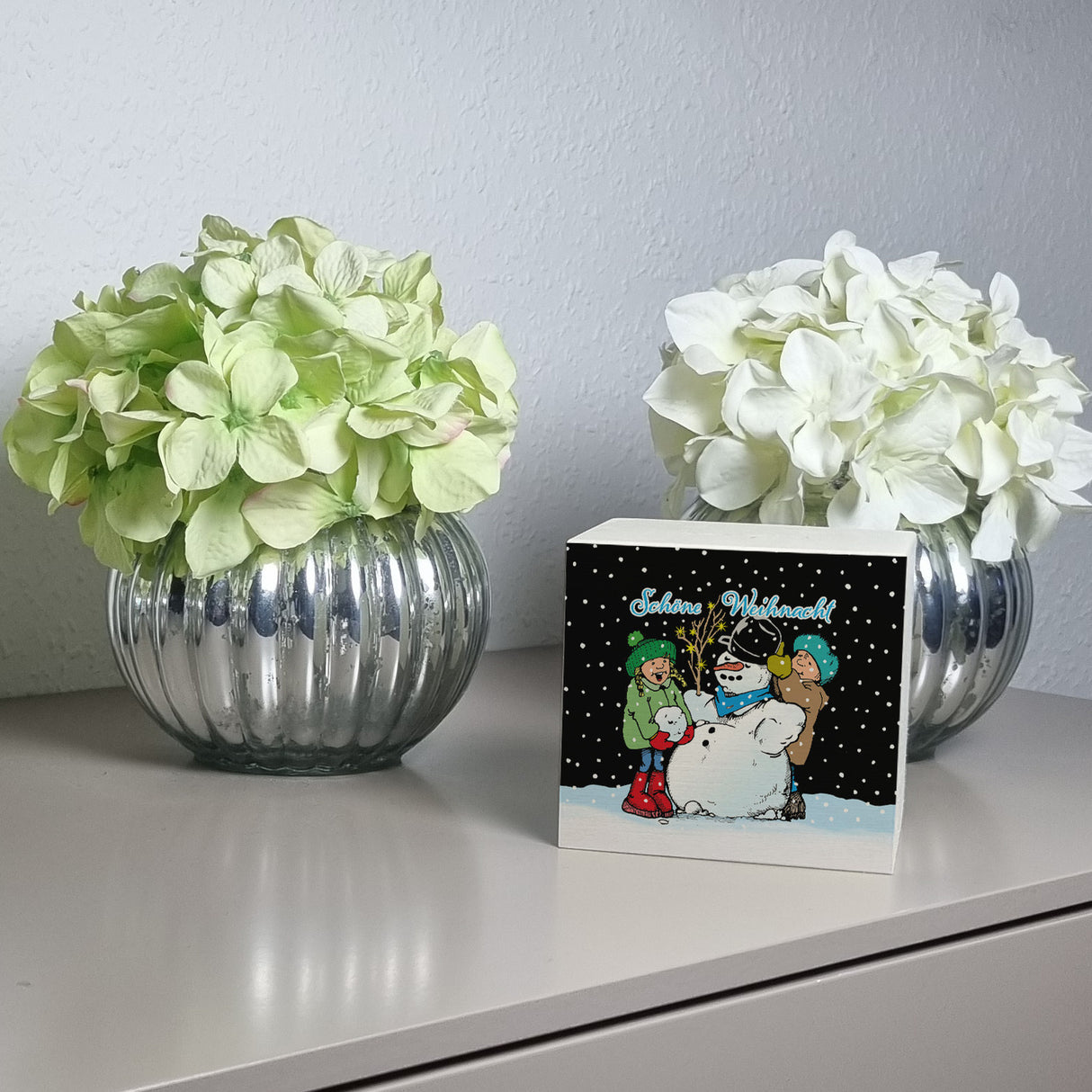 Schneemann Spardose mit Spruch: Frohe Weihnacht