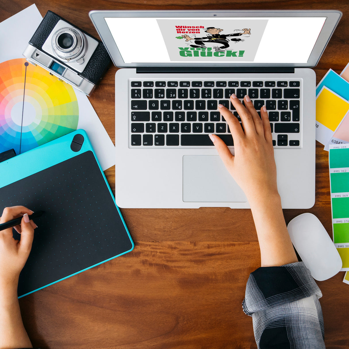 Schornsteinfeger Schlüsselanhänger mit Spruch: Wünsch dir von Herzen viel Glück