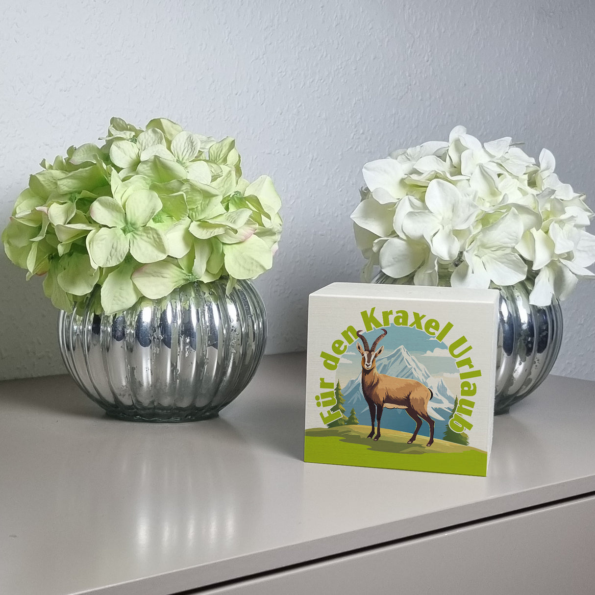 Steinbock Spardose mit Spruch: Für den Kraxel Urlaub