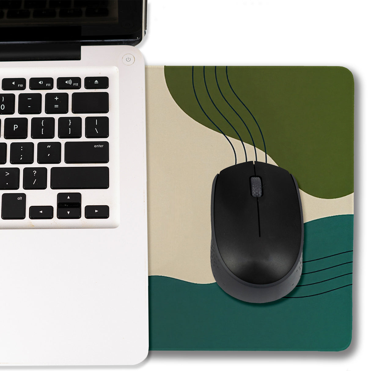 Abstrakte Wellen Schreibtischunterlage 69x31cm XXL Mauspad für Designliebhaber