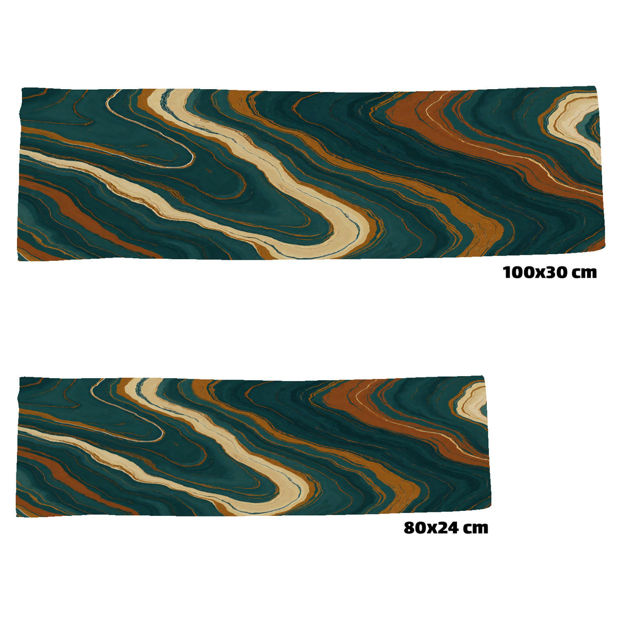 Teal Rost Wellen Eishandtuch Kunstwerk für Büro