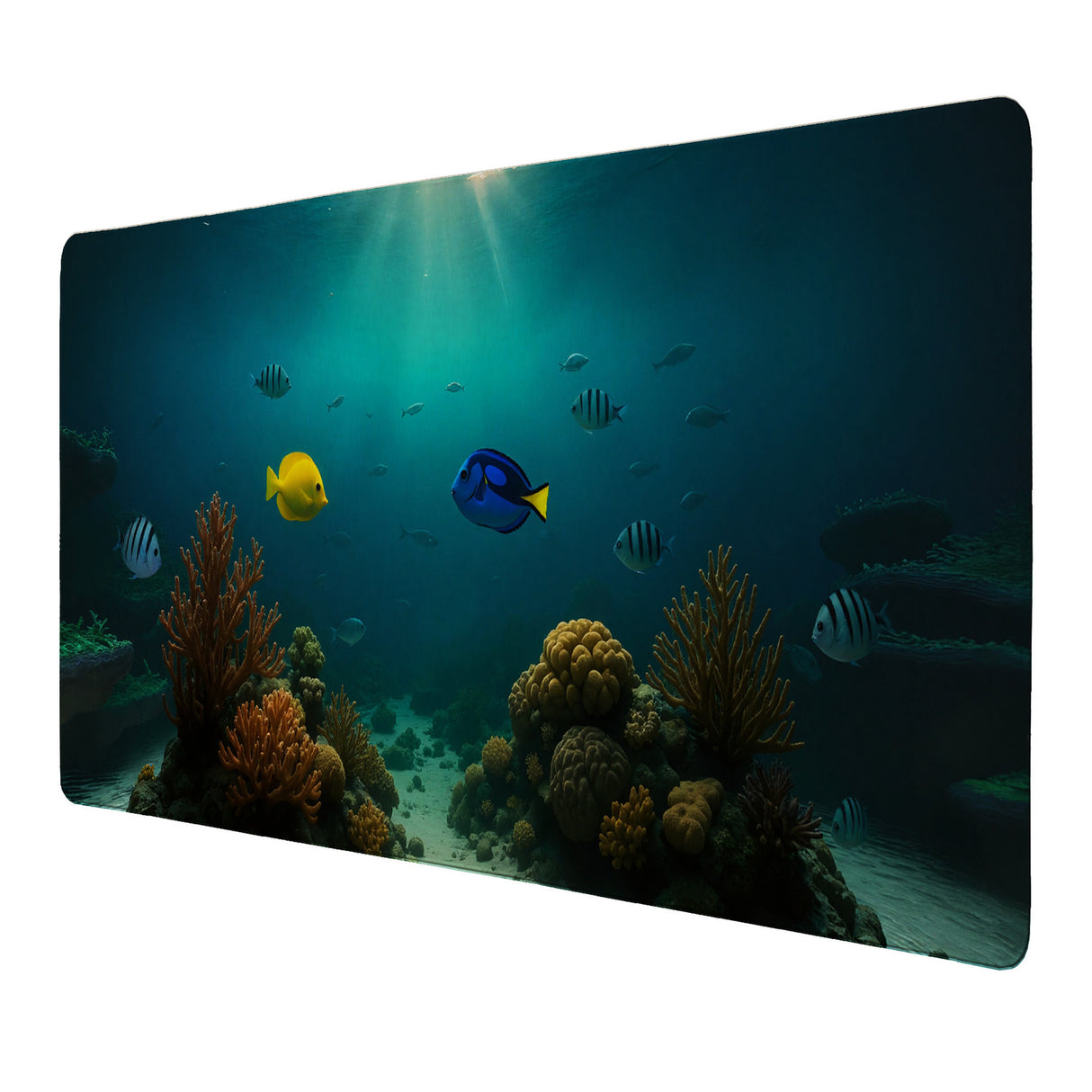Unterwasserszene Schreibtischunterlage 69x31cm XXL Mauspad mit Korallenriff