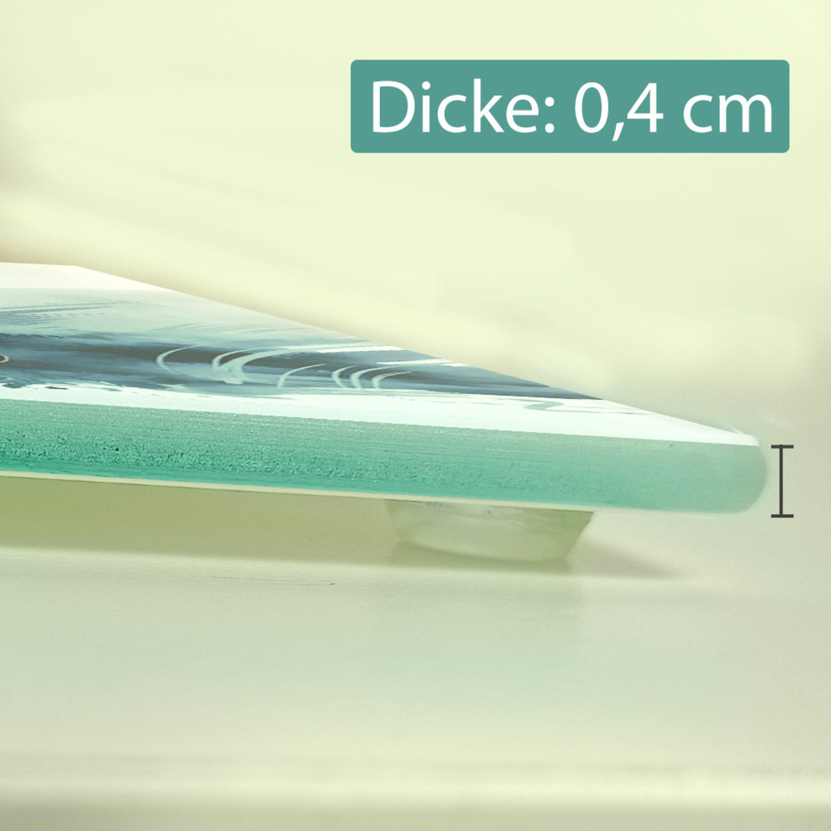 Pferdekopf Aquarell Schneidebrett aus Glas für Pferdefans