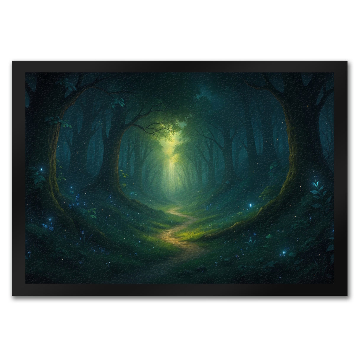 Mystischer Waldpfad Fußmatte in 35x50 cm für Naturfans
