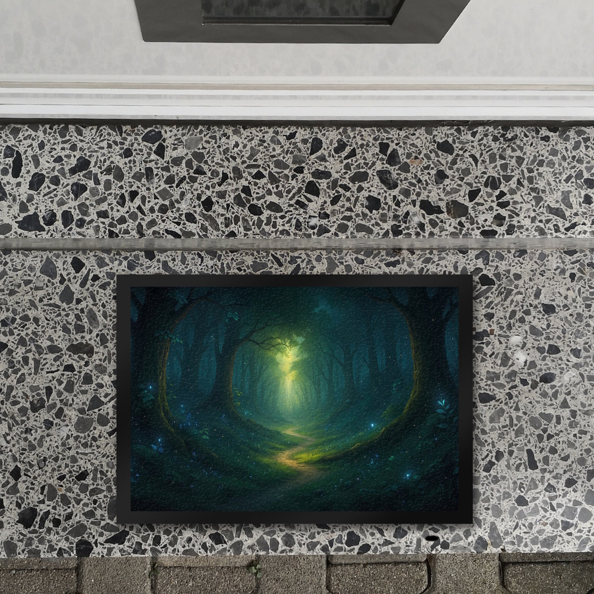 Mystischer Waldpfad Fußmatte in 35x50 cm für Naturfans