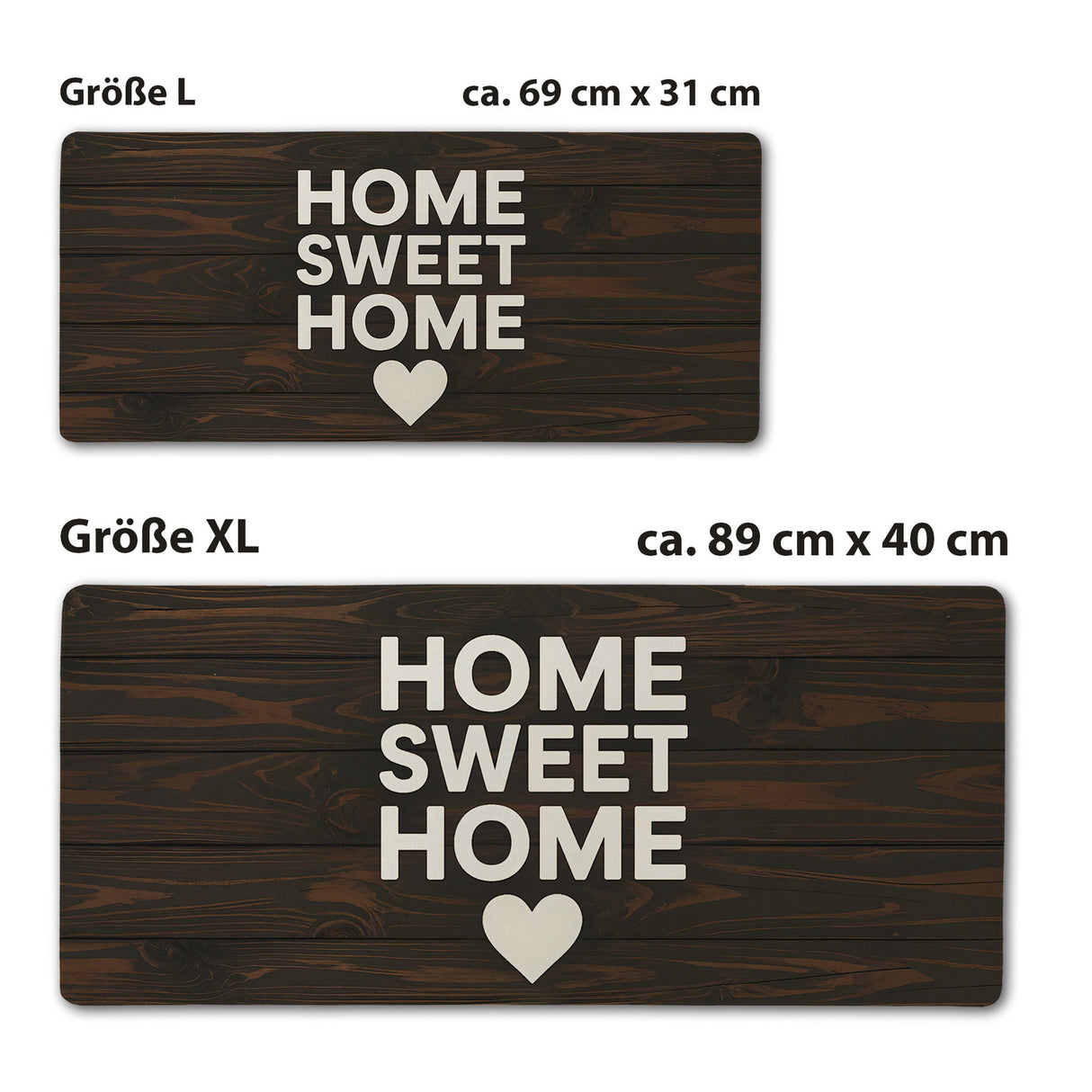 HOME SWEET HOME Schreibtischunterlage 69x31cm XXL Mauspad Holzoptik