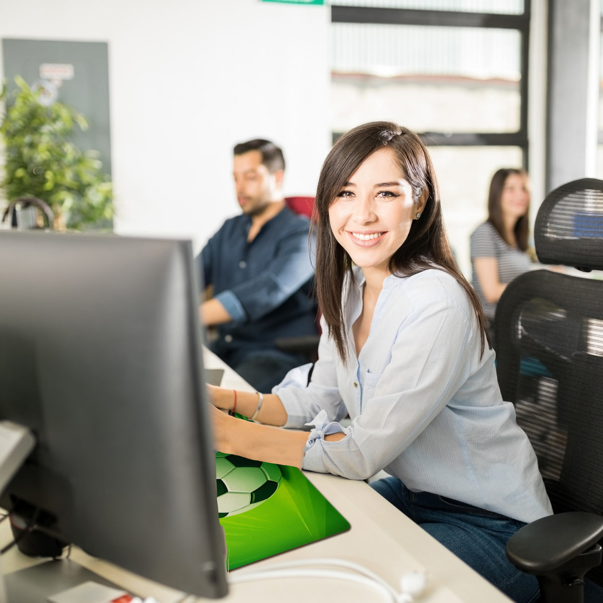 Fußball Schreibtischunterlage 69x31cm XXL Mauspad für Sportfans und Büros