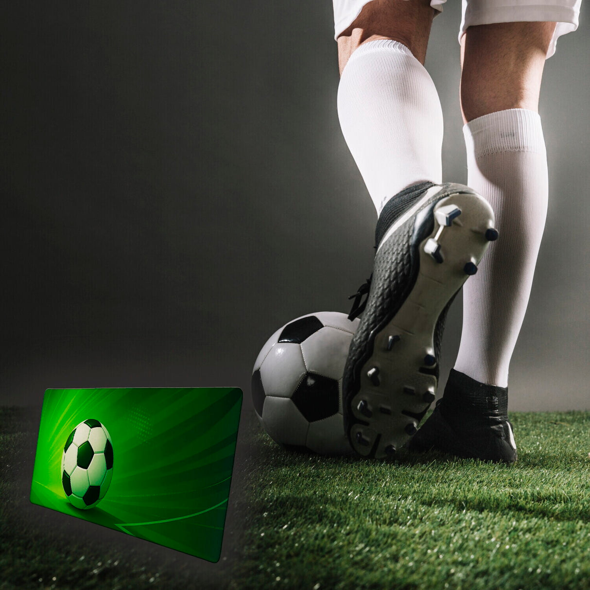 Fußball Schreibtischunterlage 69x31cm XXL Mauspad für Sportfans und Büros