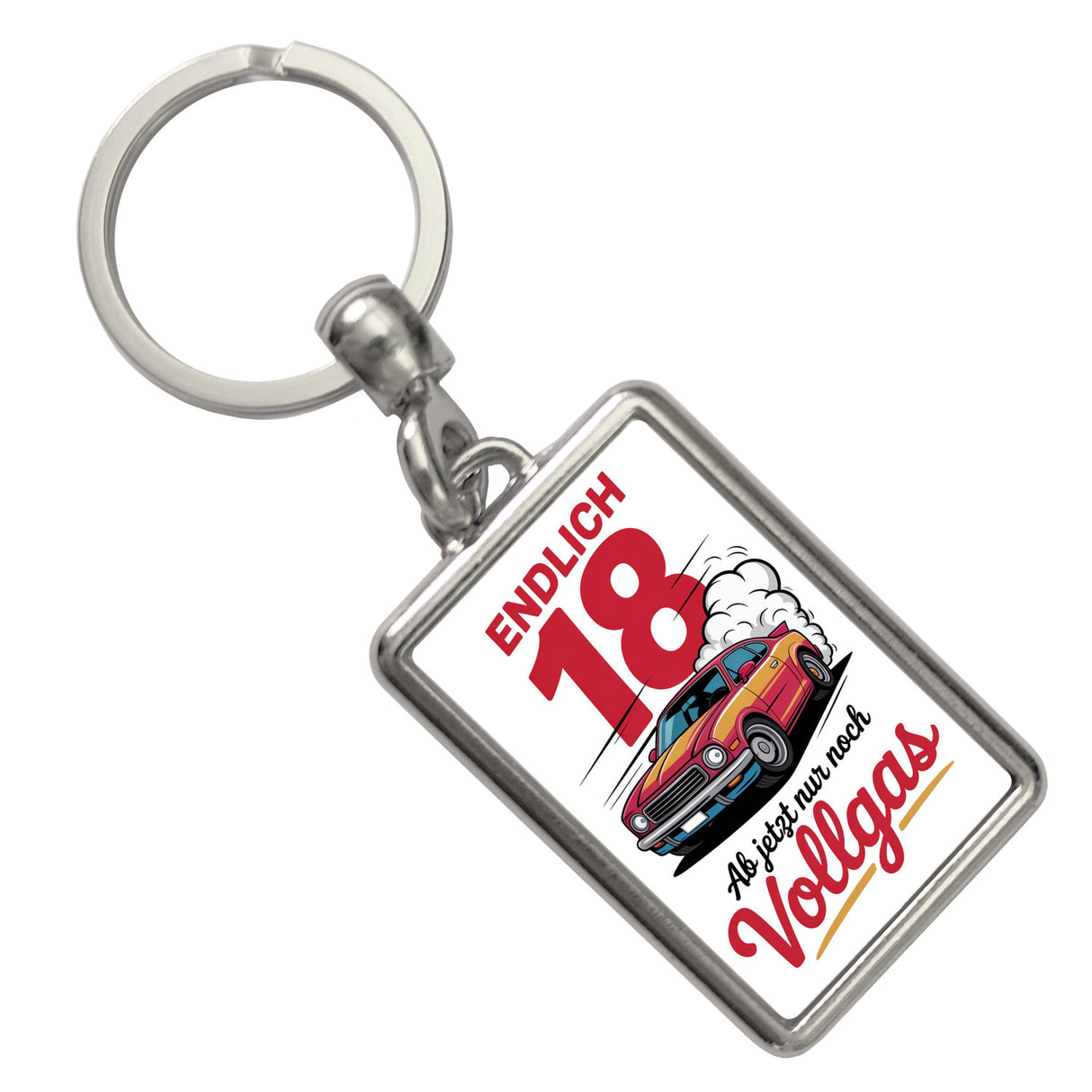 Endlich 18 - Vollgas Schlüsselanhänger für den Führerschein