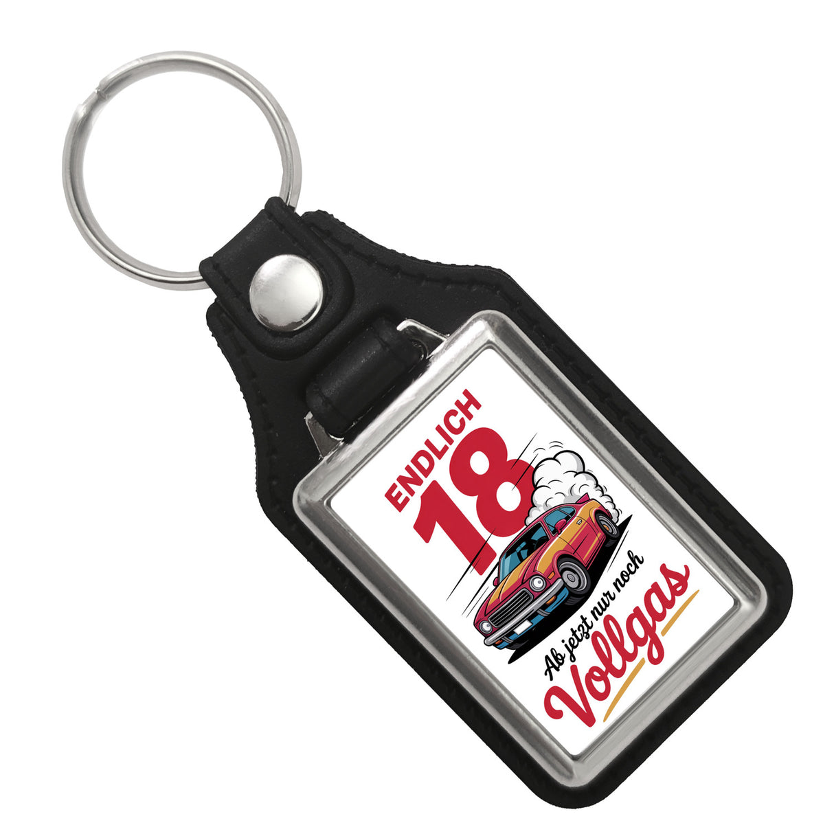 Endlich 18 - Vollgas Schlüsselanhänger für den Führerschein