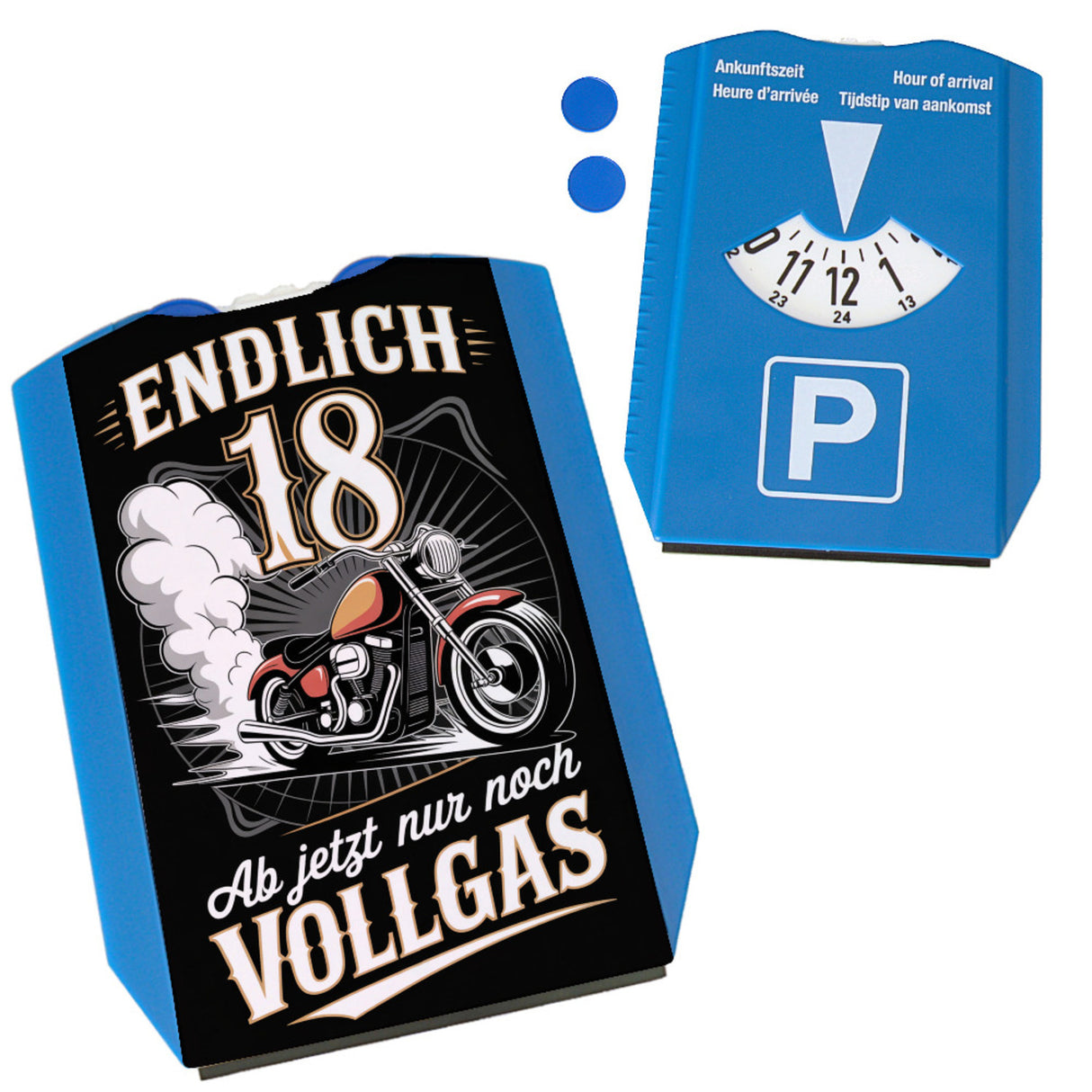 Endlich 18 Motorrad Parkscheibe - nur noch Vollgas