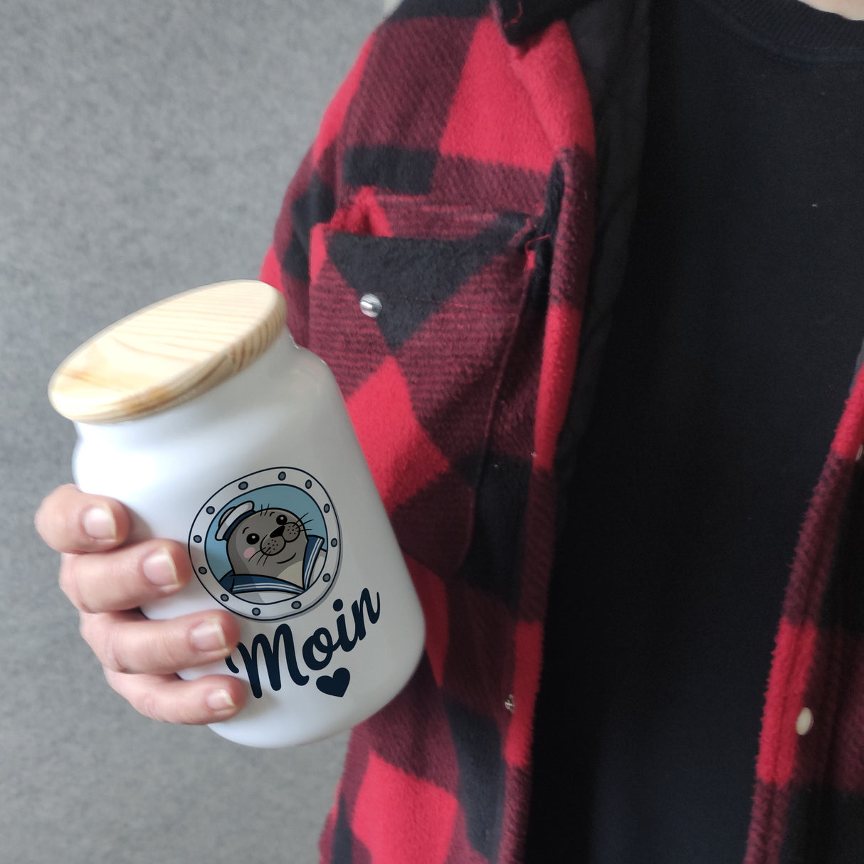 Matrosenrobbe Moin Keksdose mit Matrosenmotiven und Herz