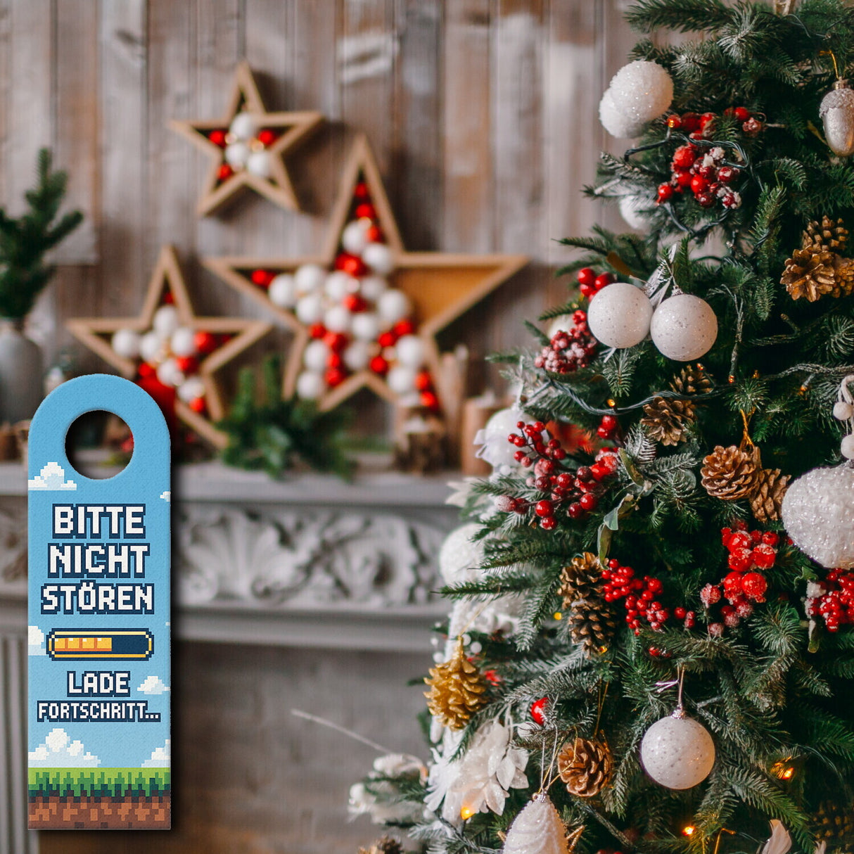 Bitte nicht stören Pixel-Art Zocken Türhänger für Gamer