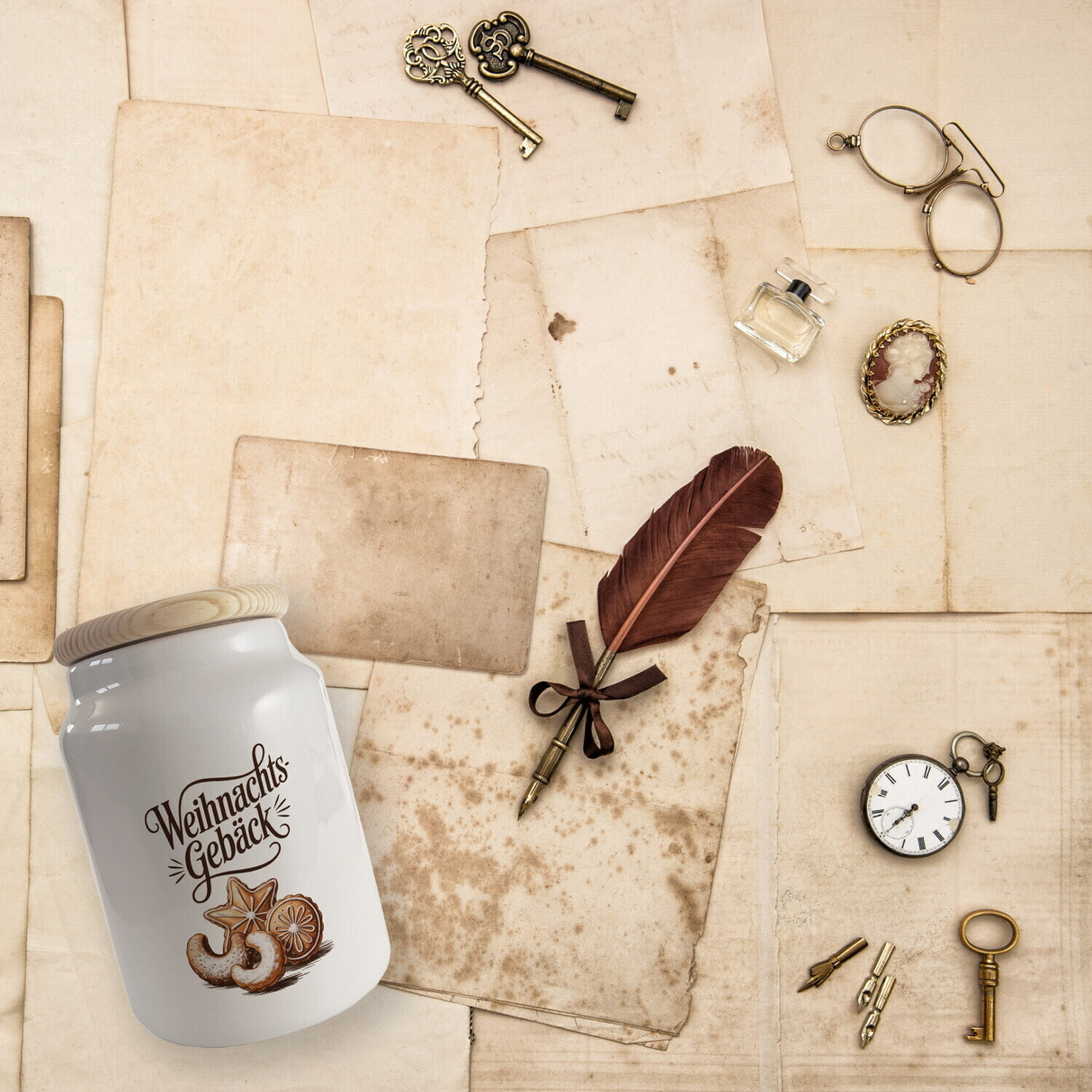 Vintage Weihnachtsgebäck Keksdose im Retro Design