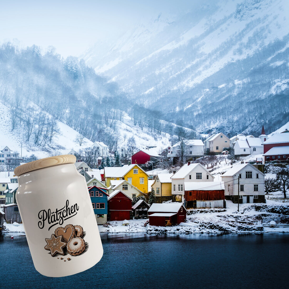 Vintage Plätzchen Keksdose im Retro Design für Weihnachtsplätzchen