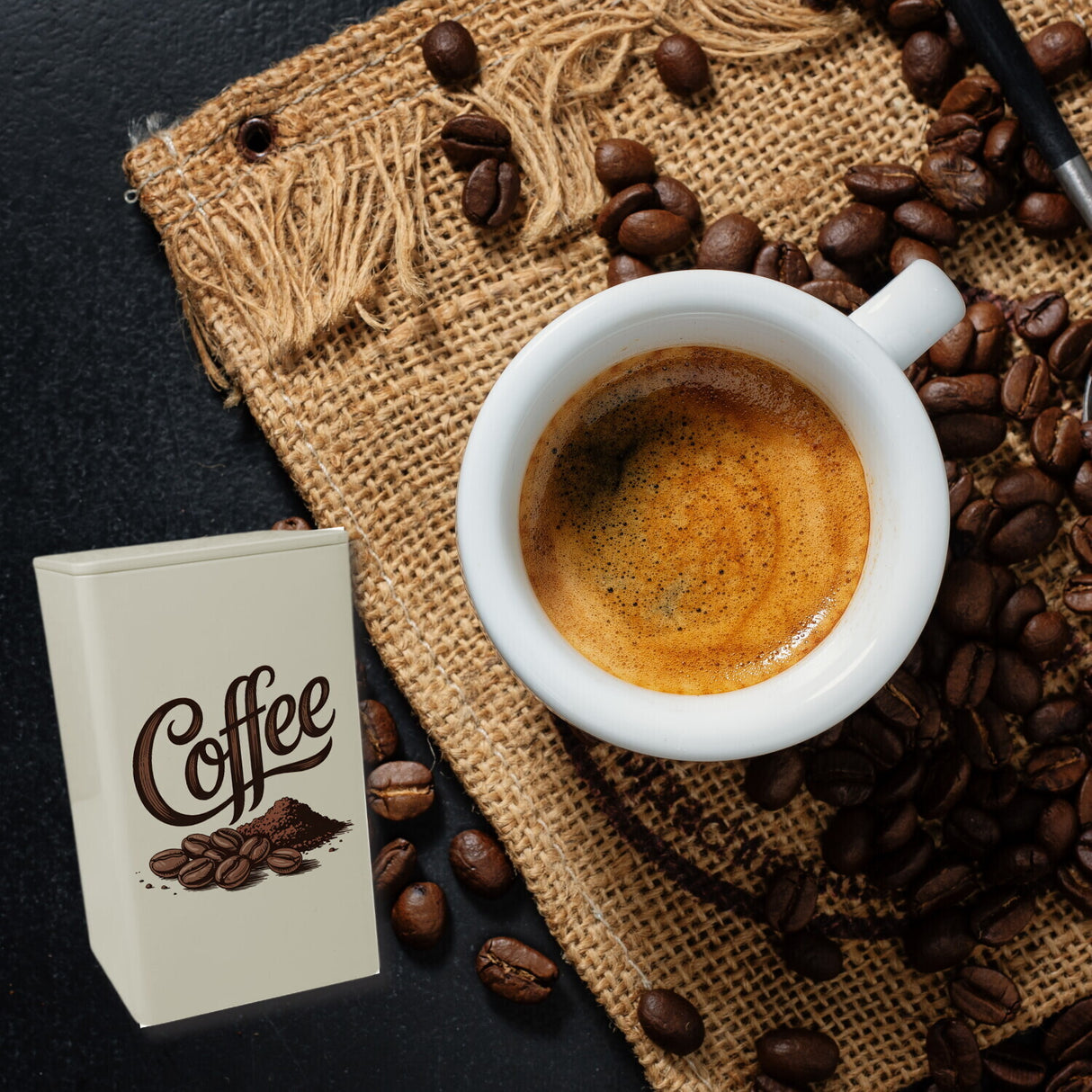 Coffee VorratsDose 900ml für Kaffee im Vintage-Stil