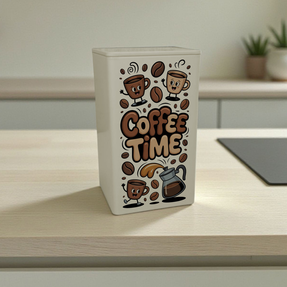 Coffee Time Cartoon KaffeeDose 900ml für Kaffeefans