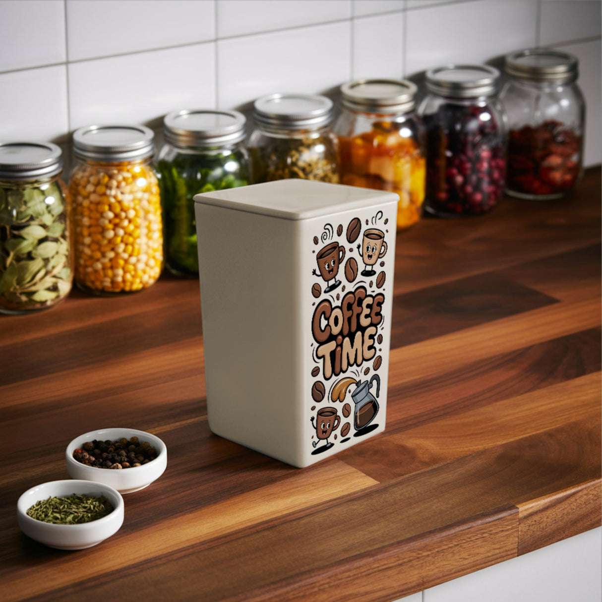 Coffee Time Cartoon KaffeeDose 900ml für Kaffeefans