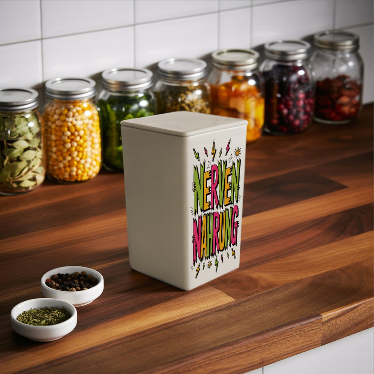Nervennahrung VorratsDose 900ml im Retro Look für Süßigkeiten