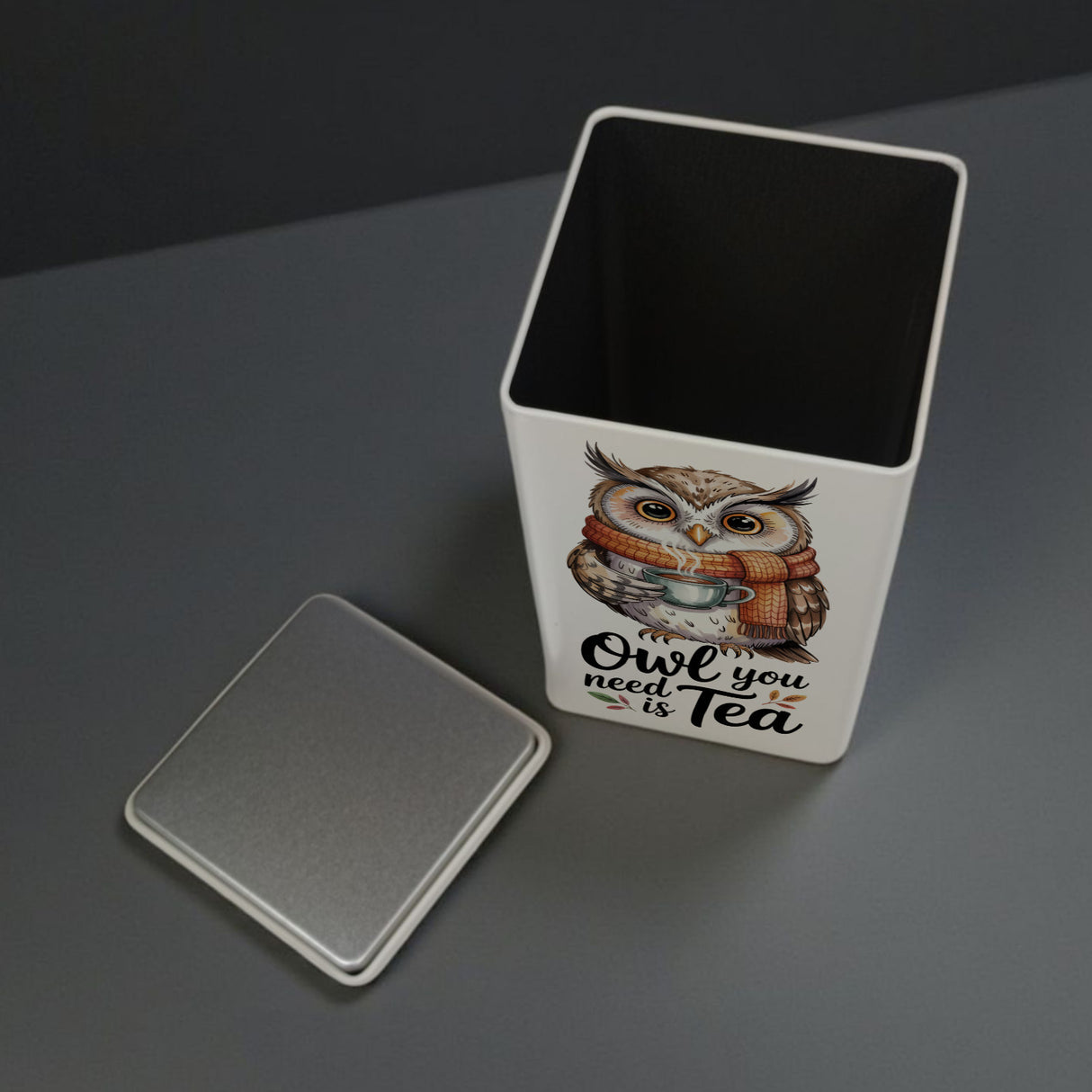 Owl You Need Is Tea TeeDose 900ml mit Aquarell Eule