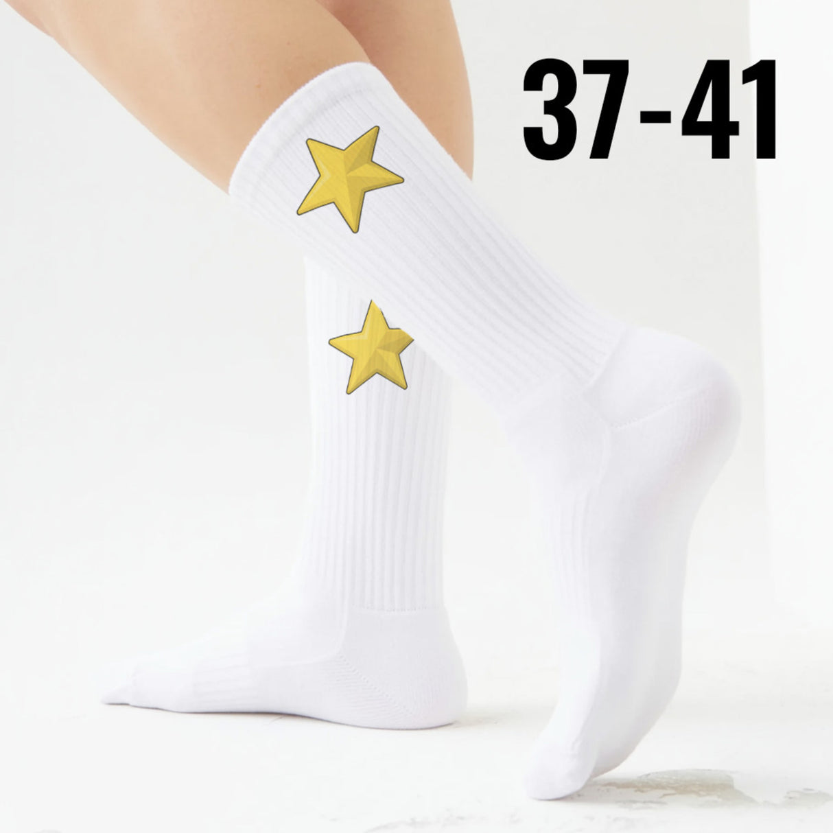 epicsocks Star Parade Gelber Stern Socken in 37-41 im Paar