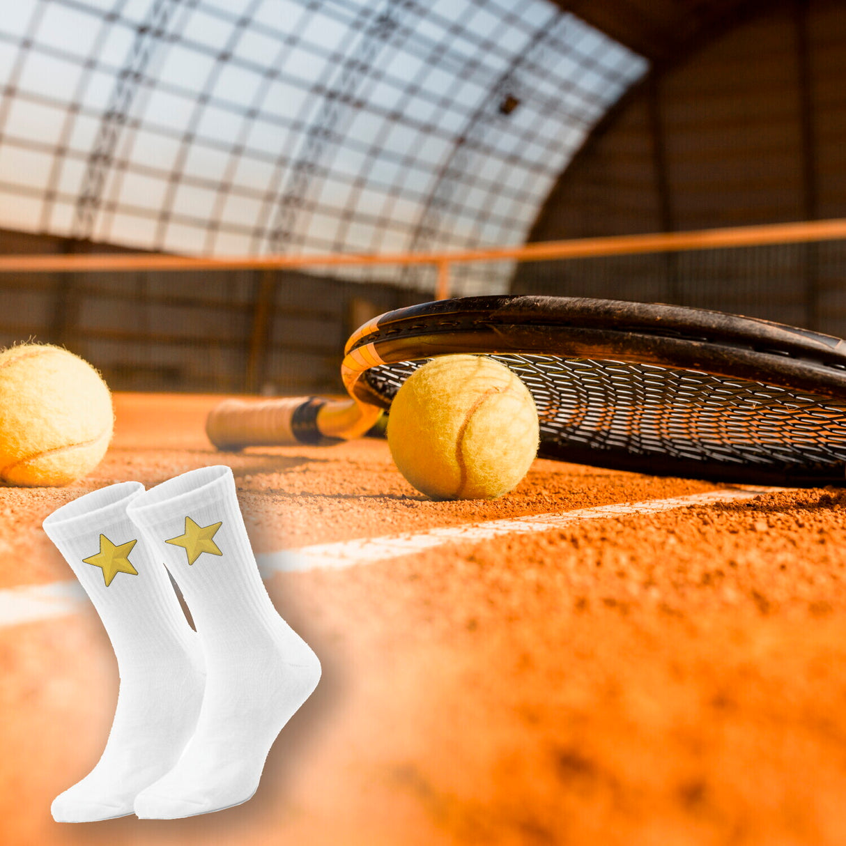 epicsocks Star Parade Gelber Stern Socken in 37-41 im Paar