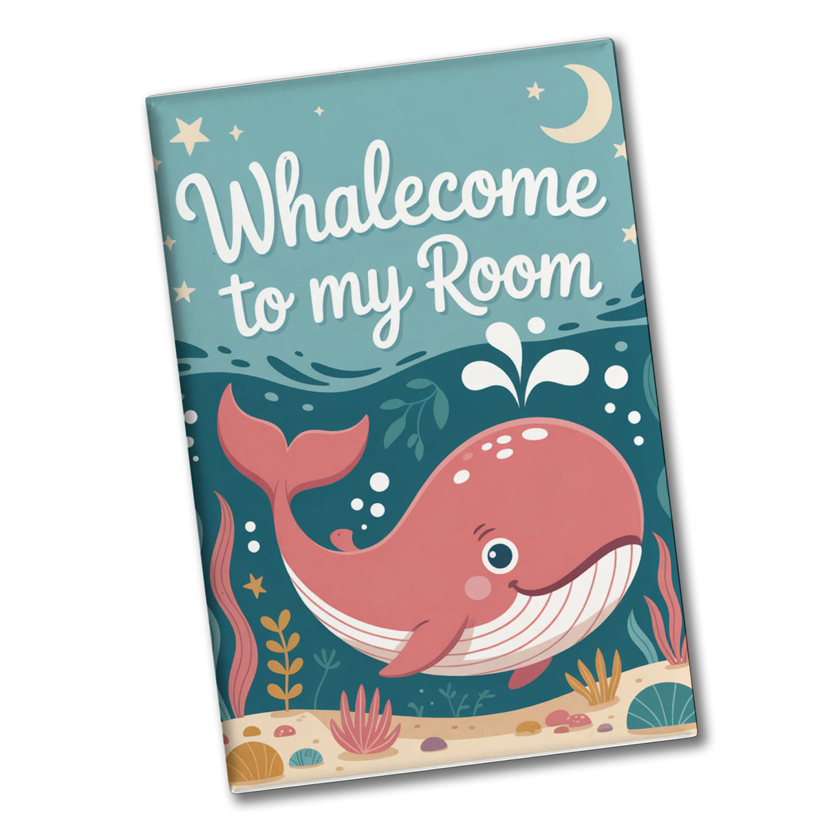 Pinker Wal Souvenir Magnet Whalecome to my room