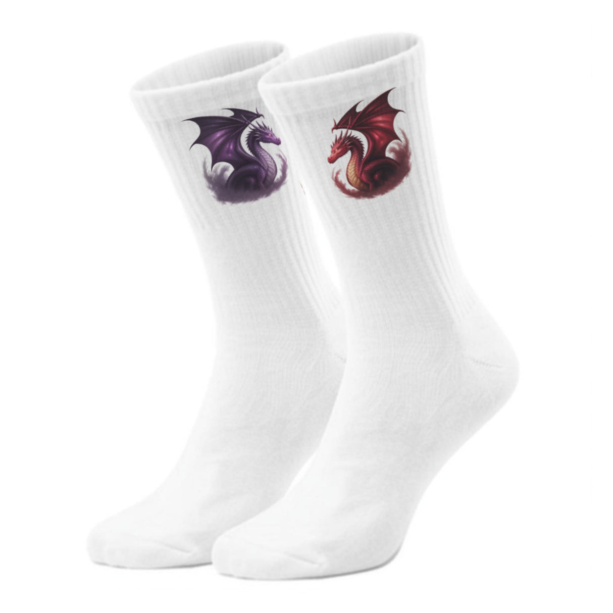 epicsocks Dragon Power rot-lila Drachen Socken in 37-41 im Paar