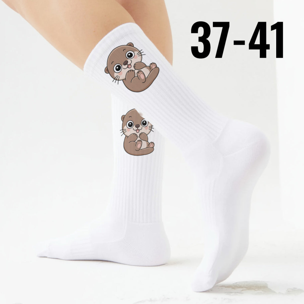 epicsocks Otterglück Sitzender Otter Socken in 37-41 im Paar