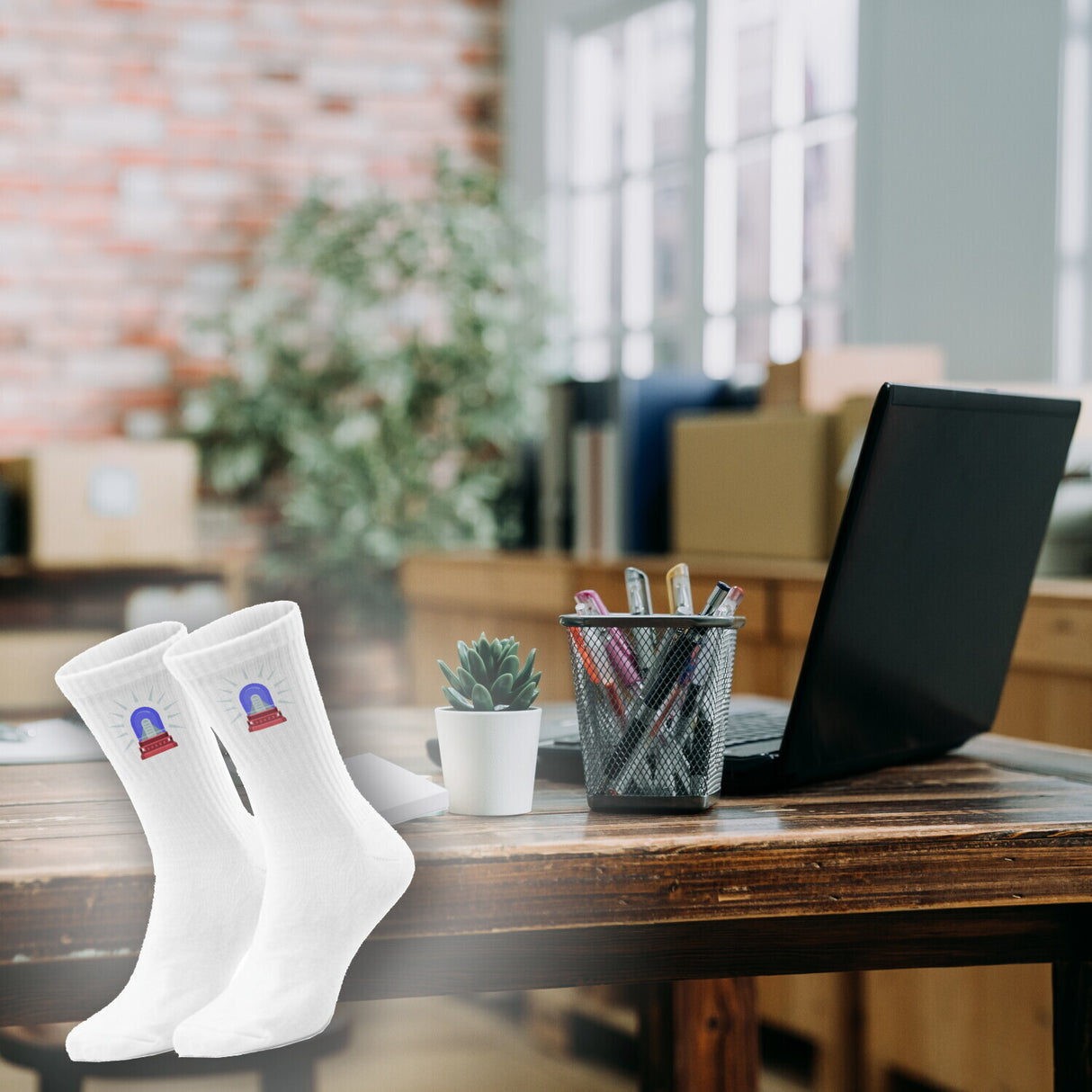 epicsocks FireFeet Blaulicht Socken in 37-41 im Paar