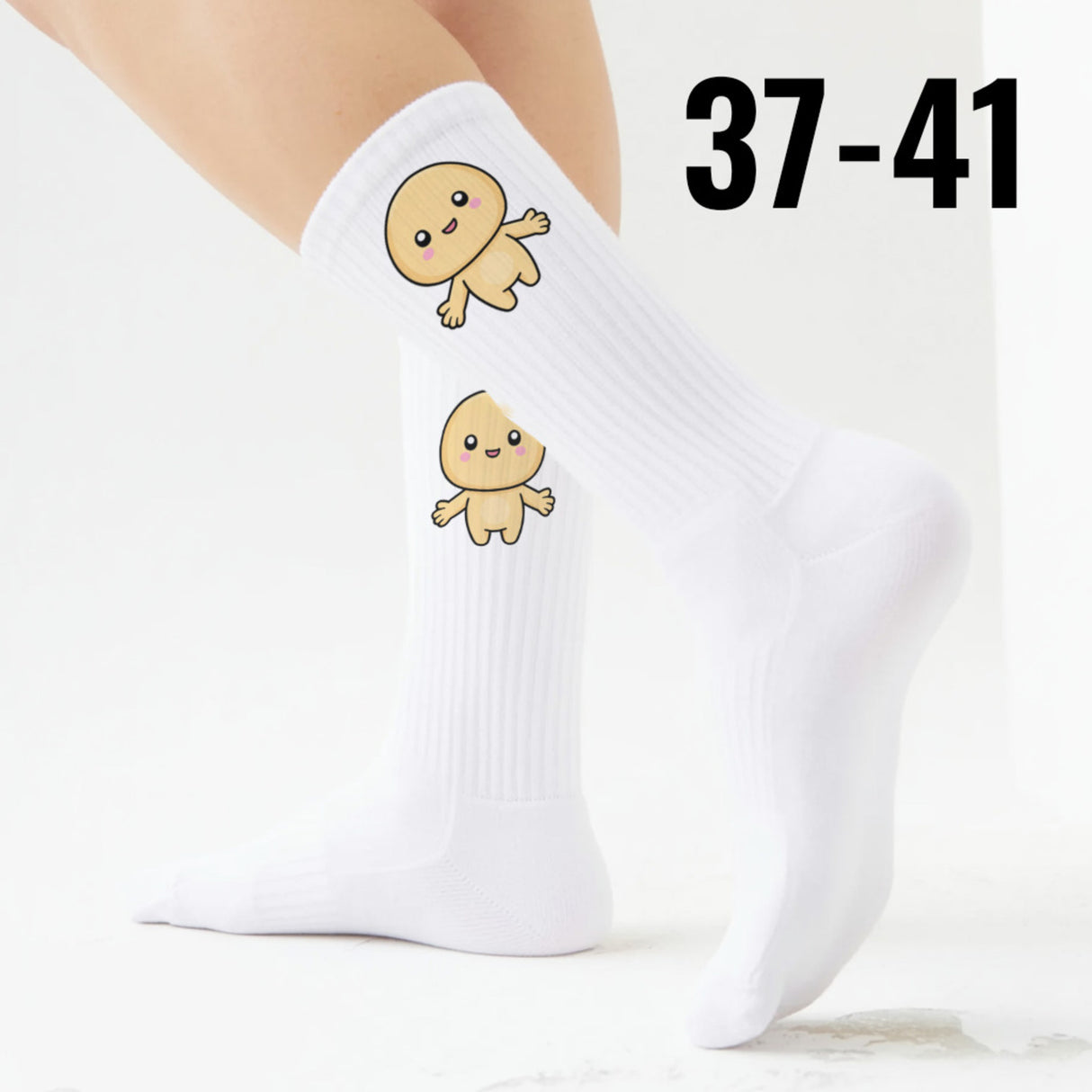 epicsocks Kawaii Friends Hug Me gelb Socken in 37-41 im Paar