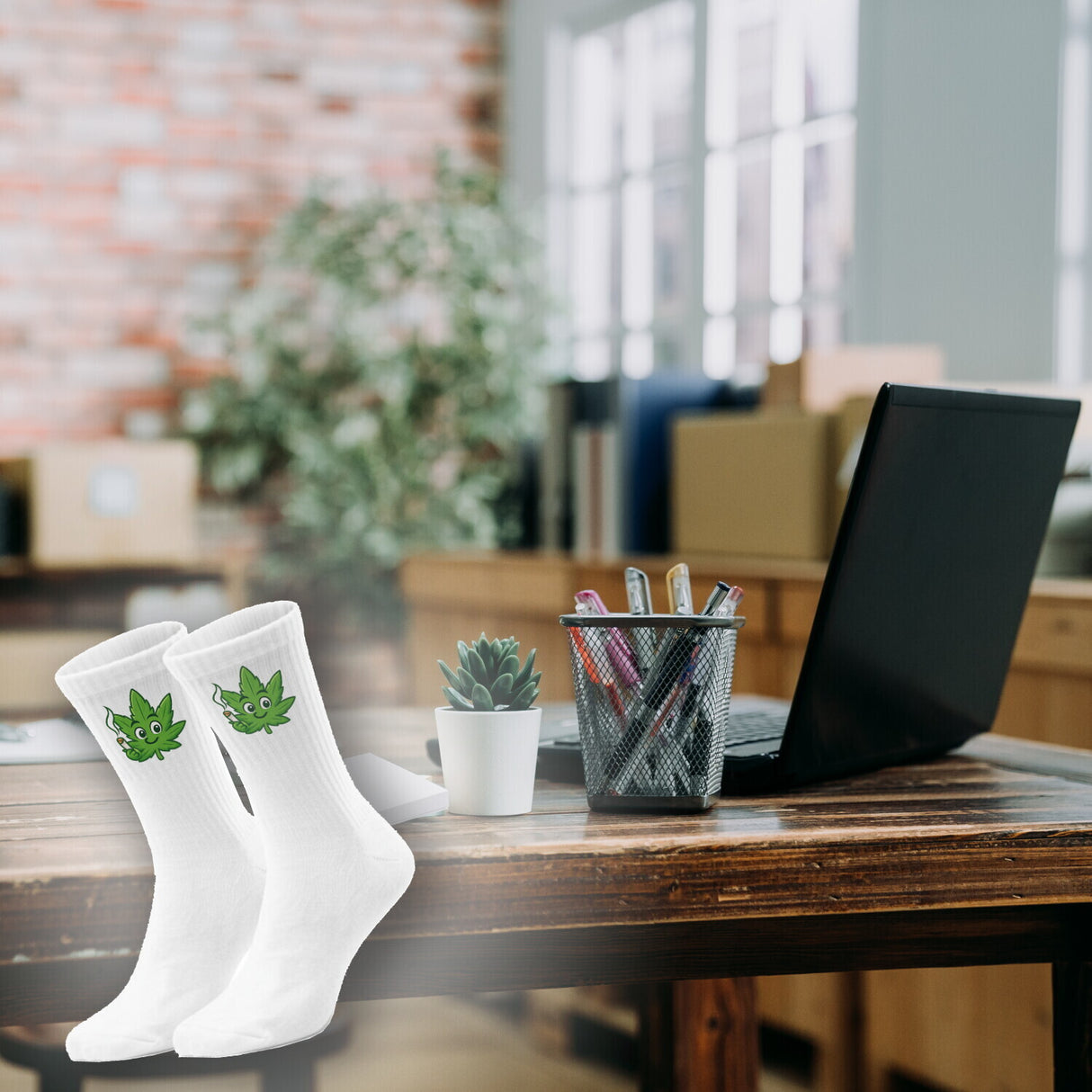 epicsocks Chill Vibes Rauchendes Blatt Socken in 37-41 im Paar