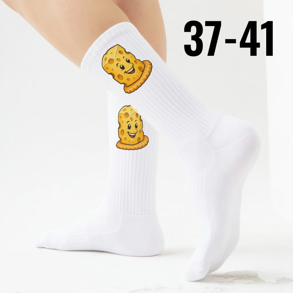 epicsocks Cheesy Love Käse auf Cracker Socken in 37-41 im Paar