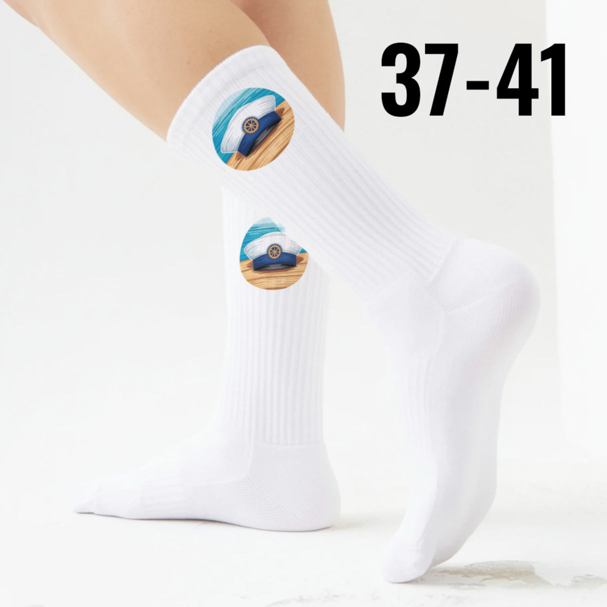 epicsocks Nautik Freude Matrosenmütze Socken in 37-41 im Paar