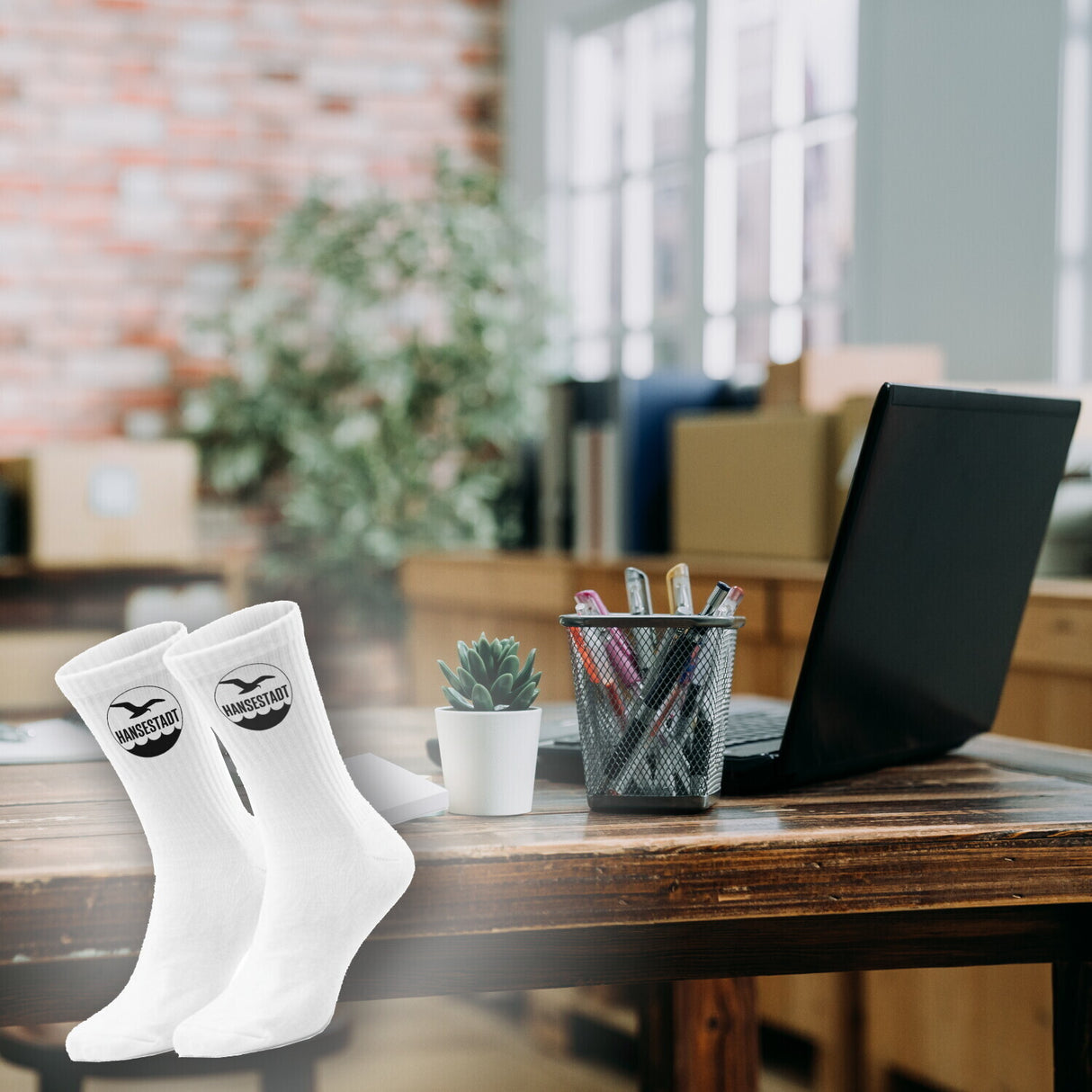 epicsocks Hamburg Vibes Möwe Socken in 37-41 im Paar