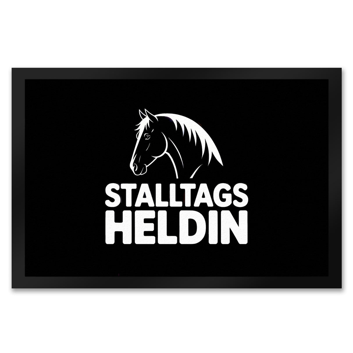 Pferdesilhouette Stalltags Heldin Fußmatte in 35x50 cm für Reiterinnen