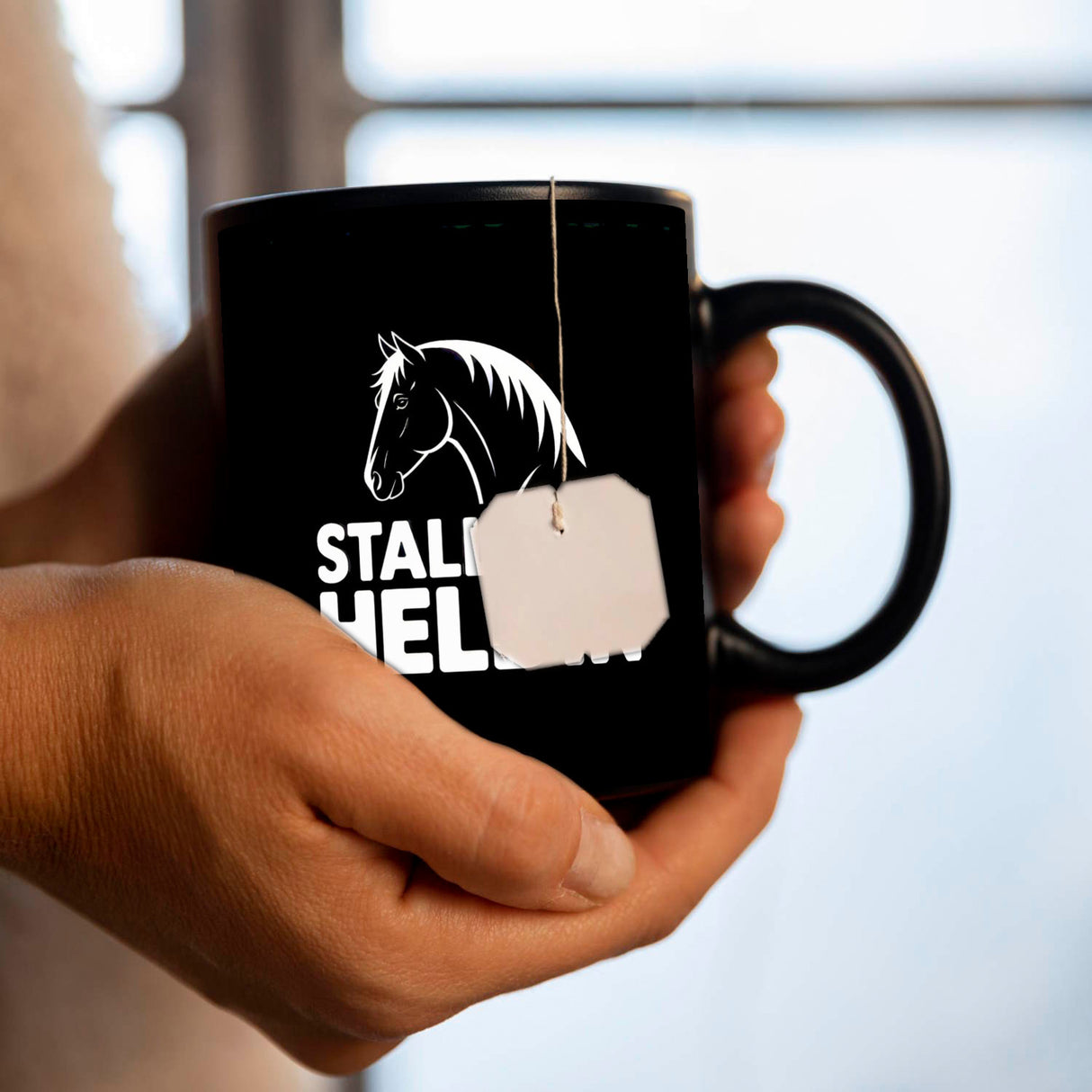 Pferdesilhouette Stalltags Heldin Tasse für Reiterinnen