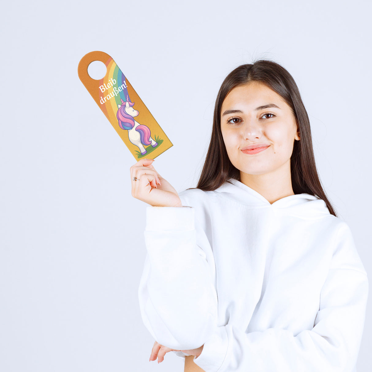 Einhorn Bleib Draußen Komm rein Türhänger Kinderzimmer