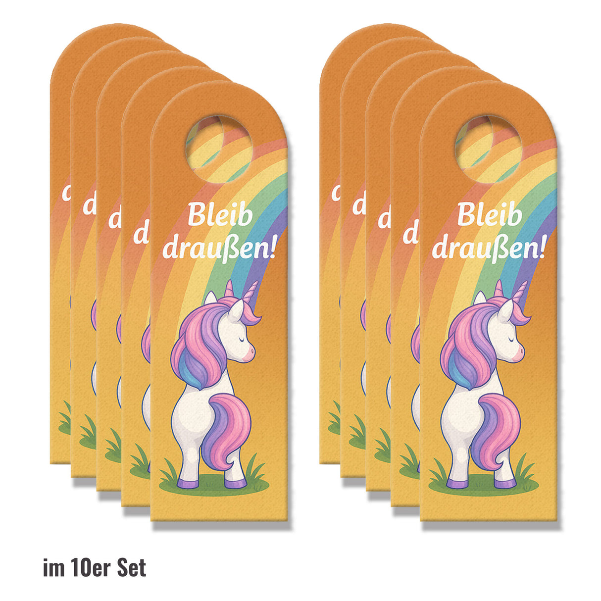 Einhorn Bleib Draußen Komm rein Türhänger Kinderzimmer