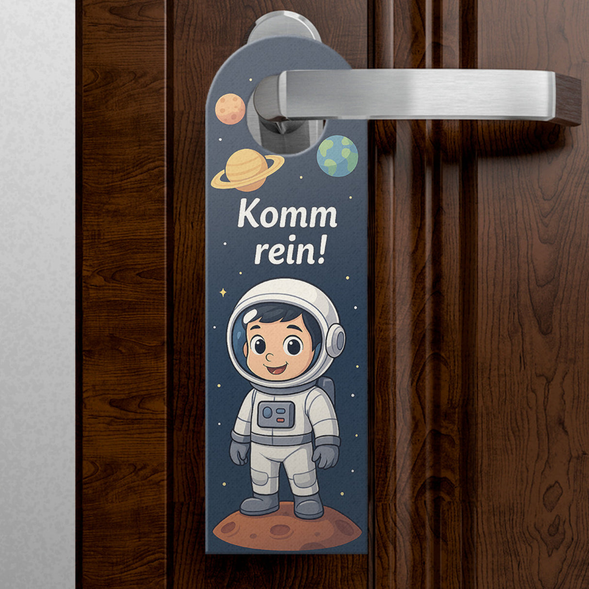 Weltraum Astronaut Bleib draußen! Komm rein! Türhänger