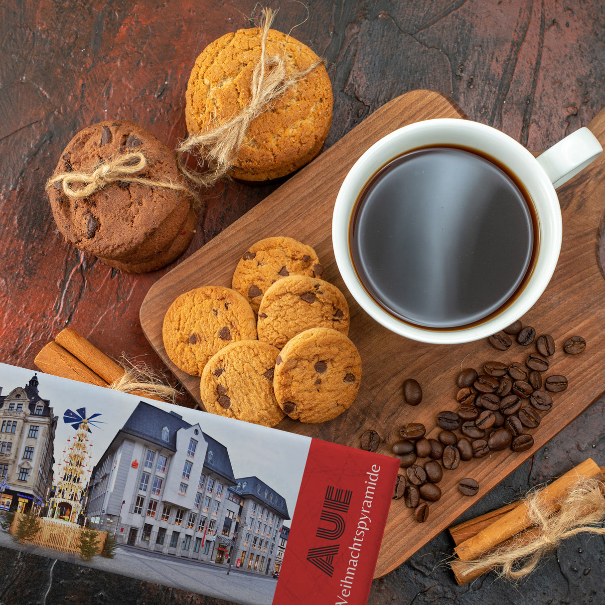 streetline Aue Weihnachtspyramide Panorama Souvenir Magnet