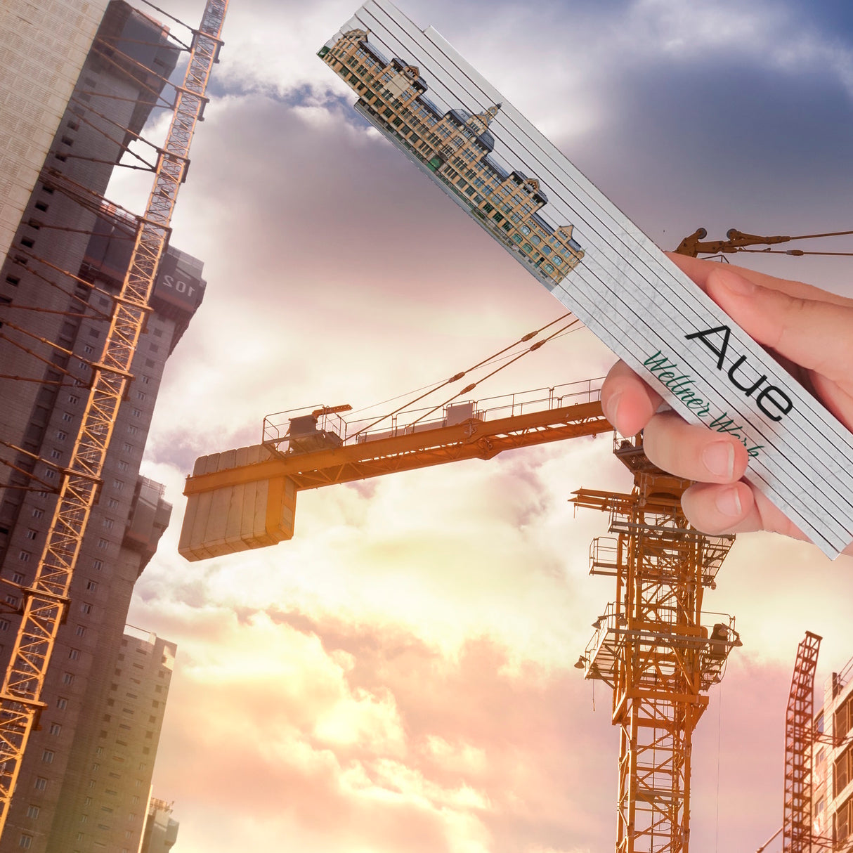 streetline Aue Wellner Werk Meterstab aus Holz